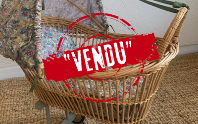 Landau rotin pour poupée